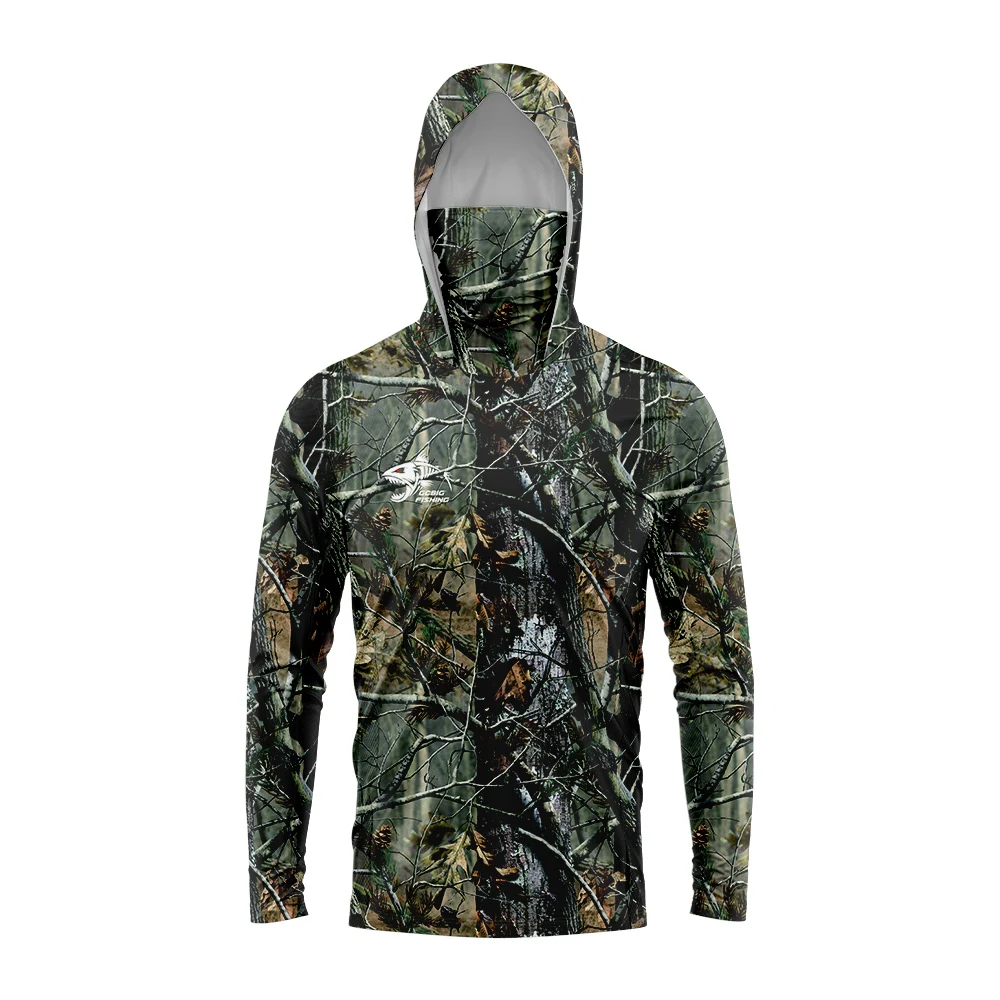 Fishing Mask Sun Protection - Sweat à capuche de pêche camouflage