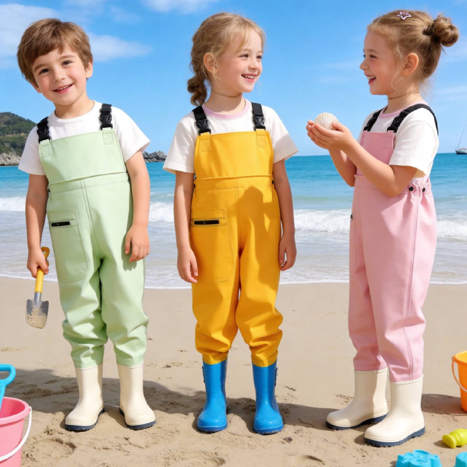 Fishing Pants Waterproof - Combinaison imperméable pour enfants, idéale pour